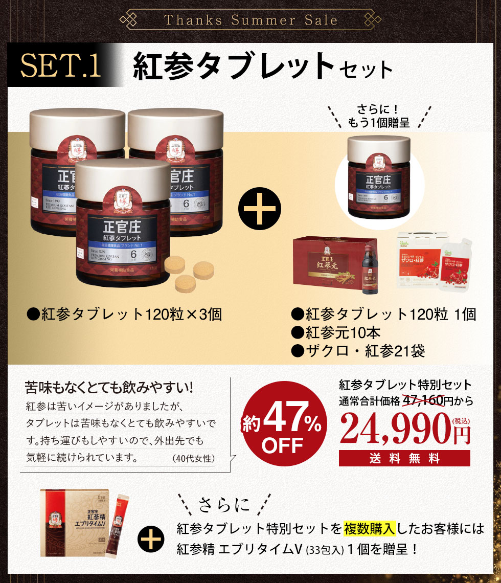 紅参タブレットセット