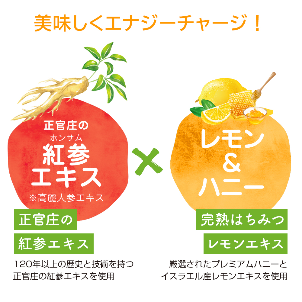 紅参精 エブリタイム レモンハニー 10包 ｜ 正官庄ネットショップ